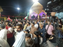حضور حماسی دانشگاهیان دانشگاه ولایت در اجتماع شبانه مردم شهرستان ایرانشهر در پارک شهدای این شهر