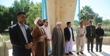 آیین غبار روبی مزار مطهر شهدای گمنام دانشگاه ولایت به مناسبت فرا رسیدن ماه مبارک رمضان برگزار شد