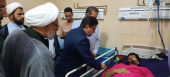 عیادت رئیس دانشگاه ولایت از مجروحان حادثه حمله به تیپ ۳۸۸ پیاده مکانیزه ایرانشهر